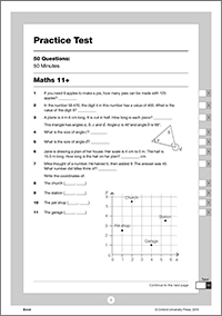 Bond 11+ maths test